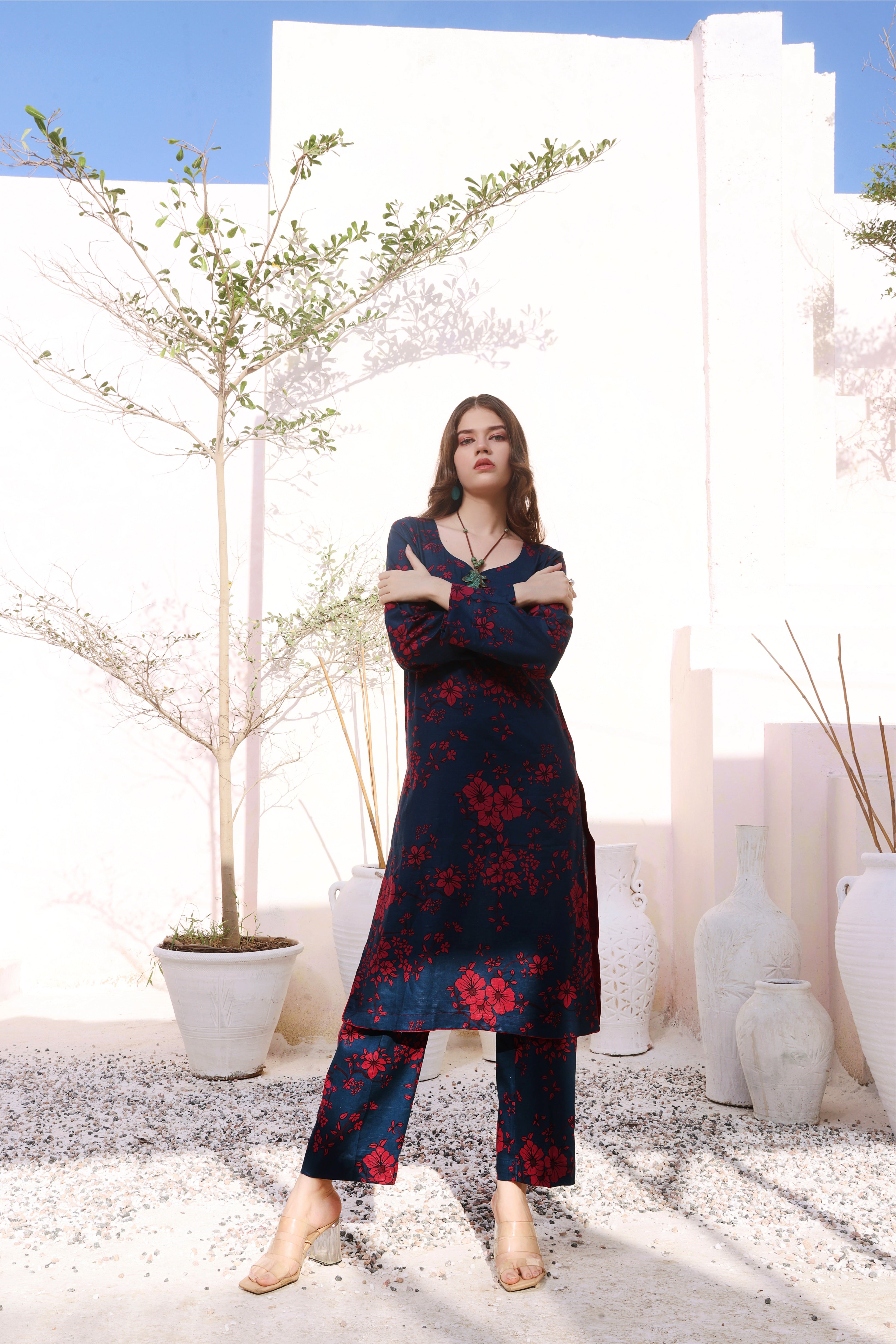 STITCHED 3PC DHANAK PRINTED WITH PRINTED SHAWL-  DIAMOND DUST