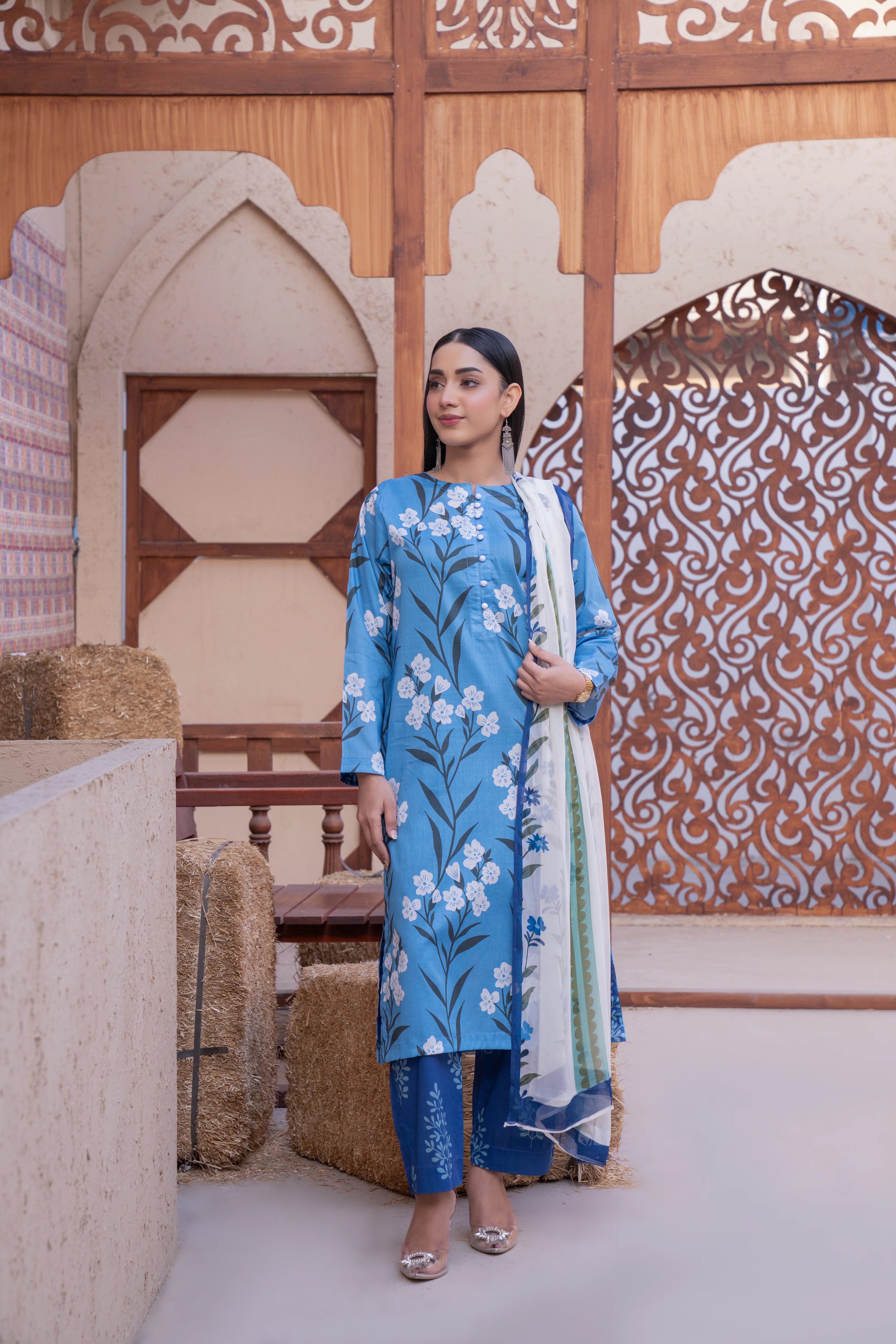 Bluebell | 3 piece - Unstitched - Lawn