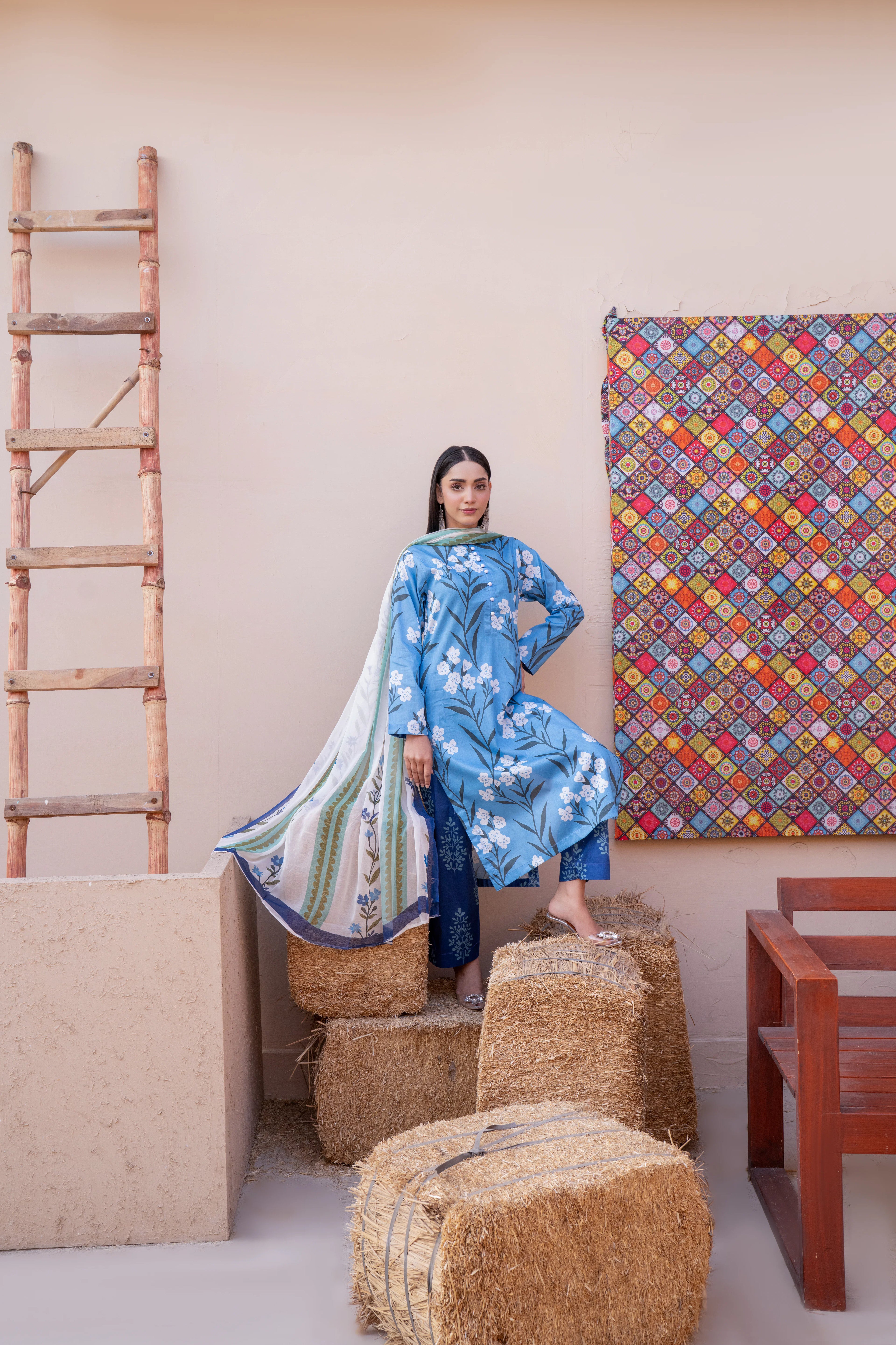 Bluebell | 3 piece - Unstitched - Lawn