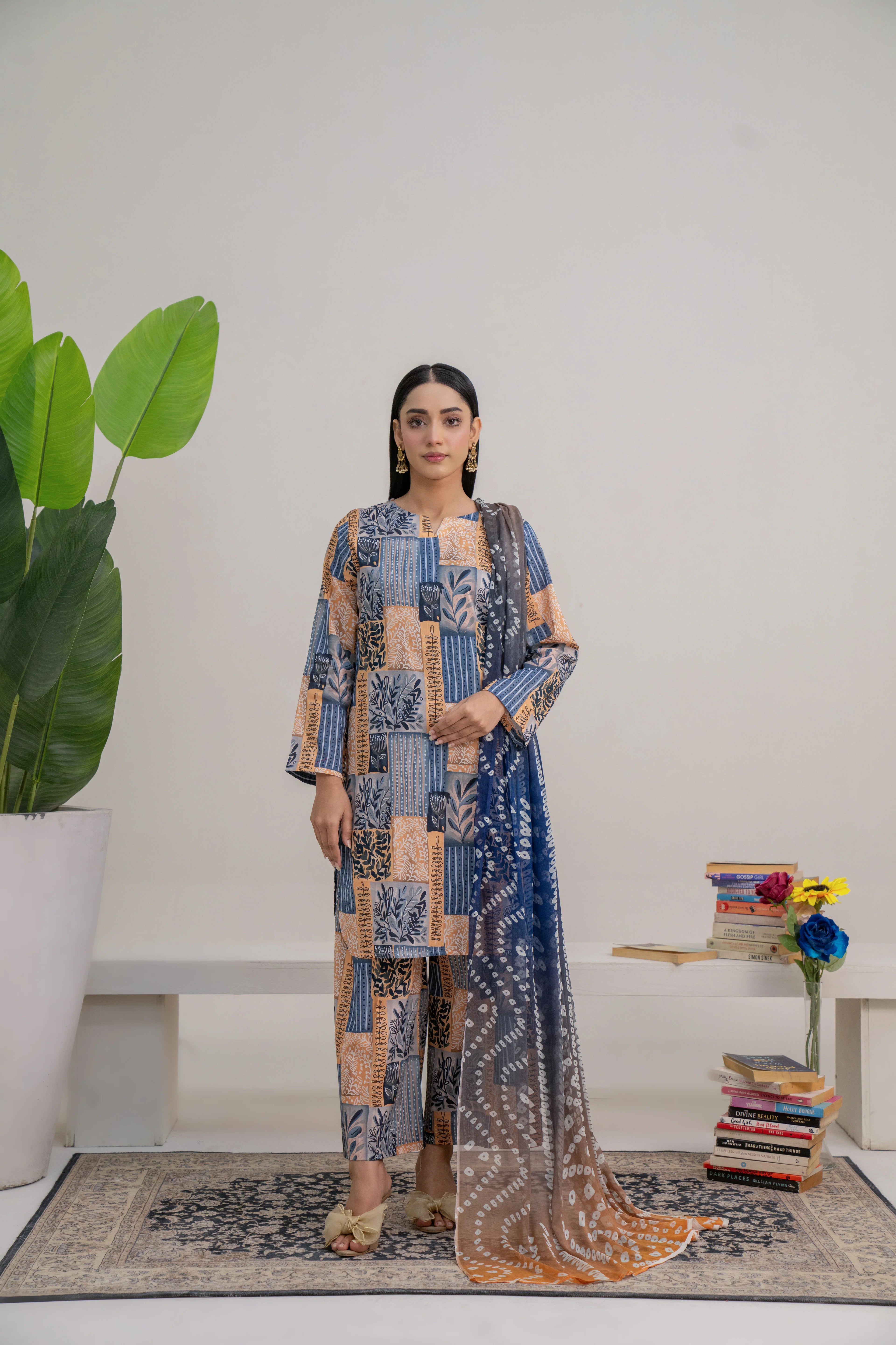 Dusk  | 3 piece - Unstitched - Lawn