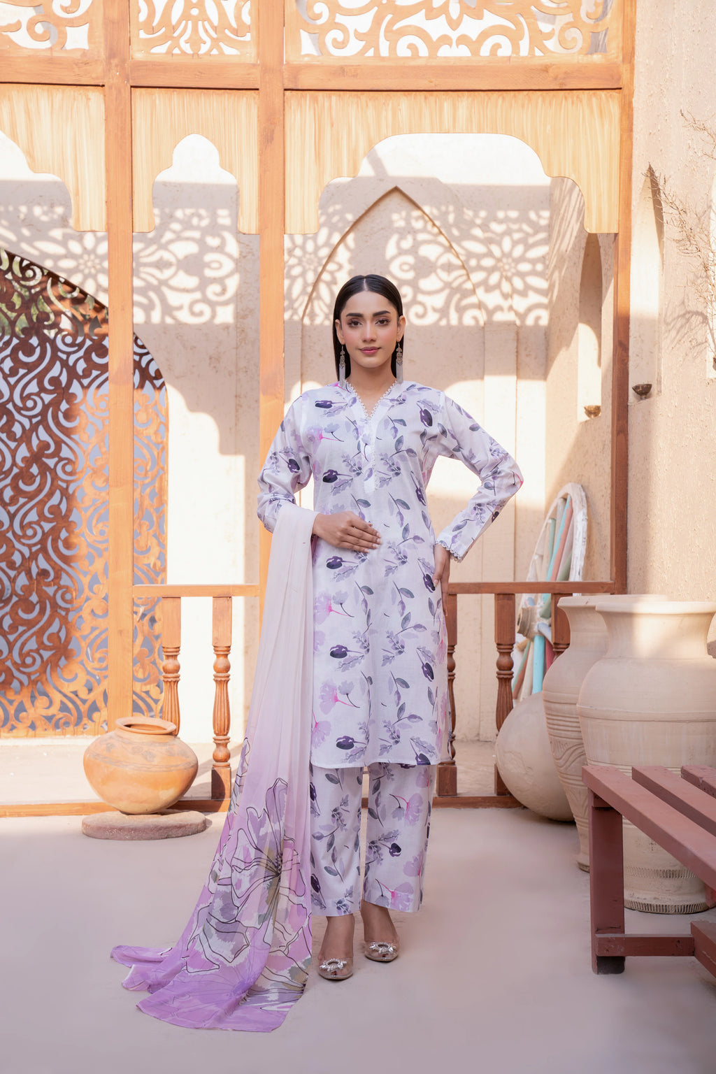Ivory  | 3 piece - Unstitched - Lawn