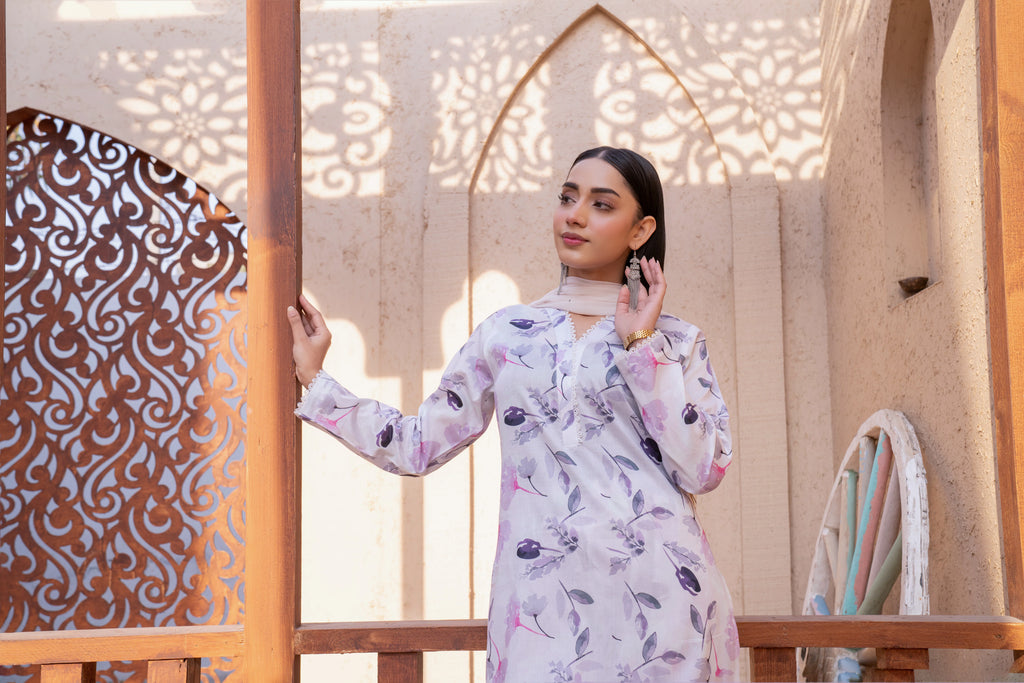 Ivory  | 3 piece - Unstitched - Lawn